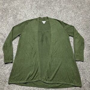 J Jill Cardigan Womens XS Petite Linen‎ Blend Open Front Lightweight Sweater